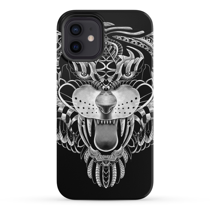 iPhone 12 mini StrongFit Tiger Ornate by Afif Quilimo