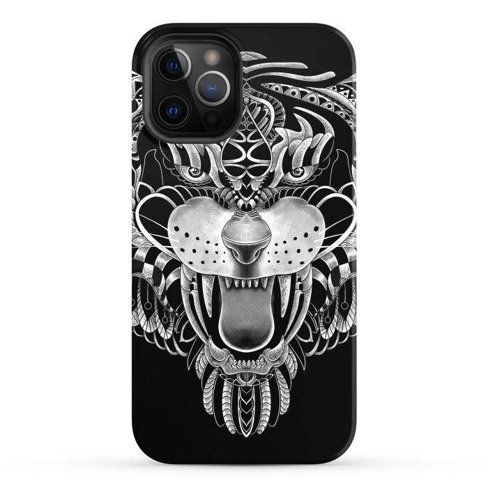 iPhone 12 Pro StrongFit Tiger Ornate by Afif Quilimo