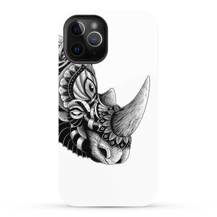 iPhone 12 Pro StrongFit Rhino Ornate(White) by Afif Quilimo