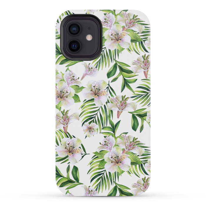 iPhone 12 mini StrongFit White flowers by Julia Badeeva