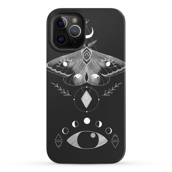 iPhone 12 Pro StrongFit Metaphys Moth by Melissa Lee