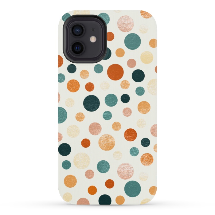 iPhone 12 mini StrongFit Whimsical Polka Dots by Tigatiga