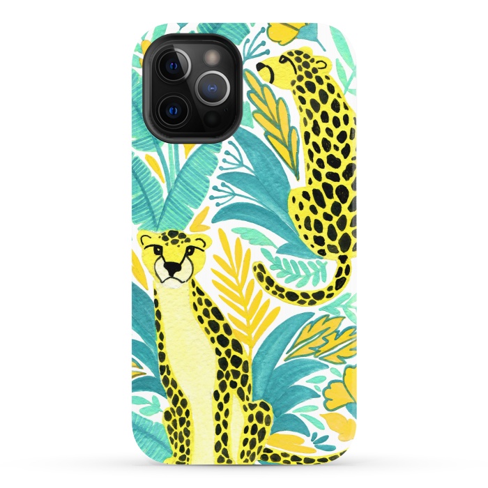 iPhone 12 Pro StrongFit Leopards. Gouache by Julia Badeeva