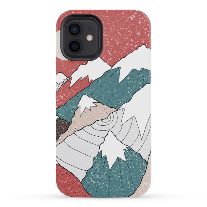 iPhone 12 mini StrongFit The winter snow peaks by Steve Wade (Swade)