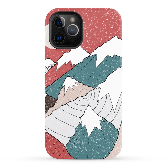 iPhone 12 Pro StrongFit The winter snow peaks by Steve Wade (Swade)