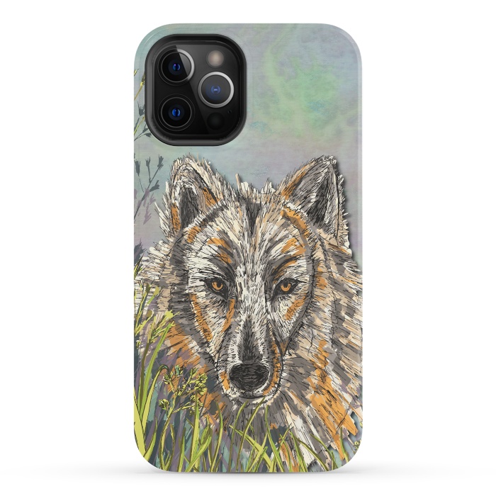 iPhone 12 Pro StrongFit Wolf I by Lotti Brown