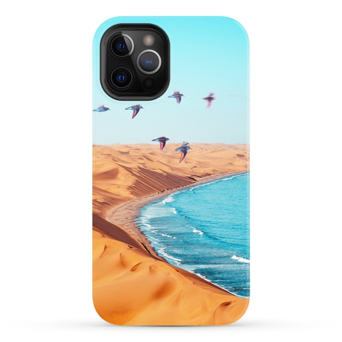 iPhone 12 Pro StrongFit Desert Birds by Uma Prabhakar Gokhale
