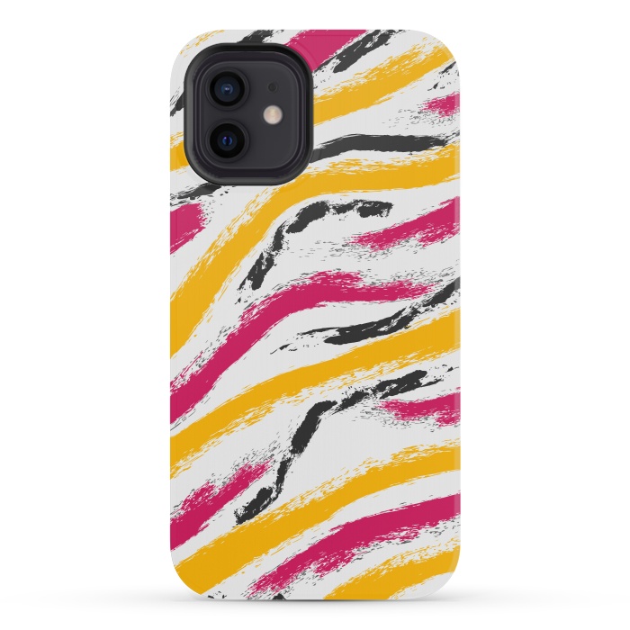 iPhone 12 mini StrongFit shaded zebra print by MALLIKA