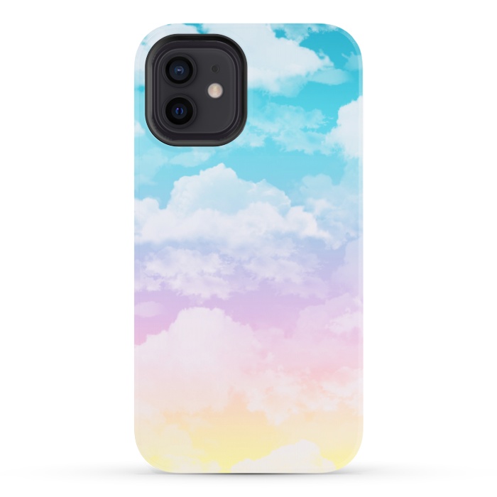 iPhone 12 StrongFit Pastel Clouds by Julie Erin Designs