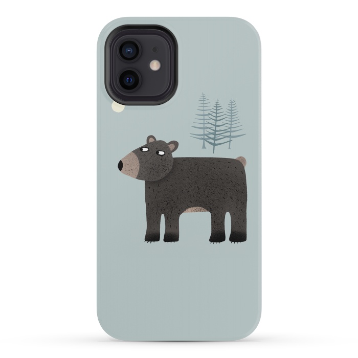iPhone 12 mini StrongFit The Bear, the Trees and the Moon by Nic Squirrell