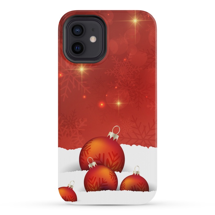 iPhone 12 mini StrongFit Red Christmas by Texnotropio
