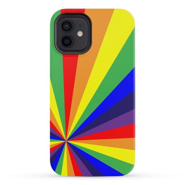 iPhone 12 mini StrongFit rainbow rays by MALLIKA