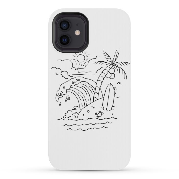 iPhone 12 mini StrongFit The Waves are Calling by Afif Quilimo
