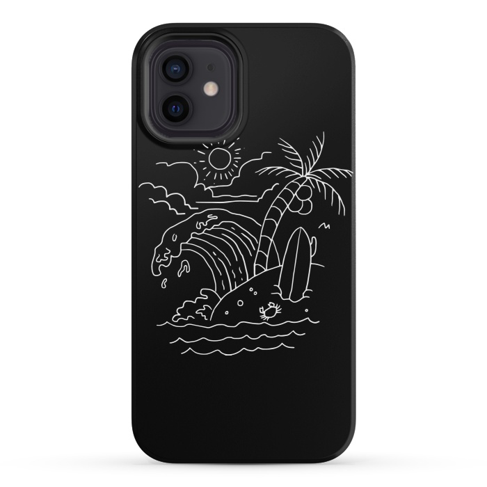 iPhone 12 mini StrongFit The Waves are Calling ( for dark) by Afif Quilimo