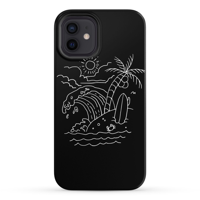 iPhone 12 StrongFit The Waves are Calling ( for dark) by Afif Quilimo