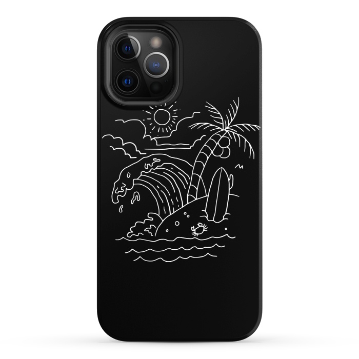 iPhone 12 Pro StrongFit The Waves are Calling ( for dark) by Afif Quilimo