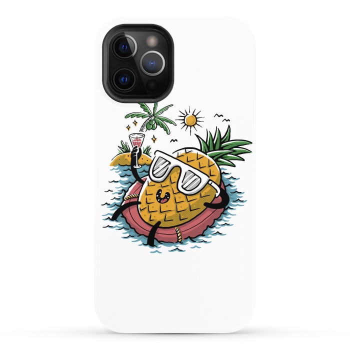 iPhone 12 Pro StrongFit Pineapple Relaxing by Afif Quilimo