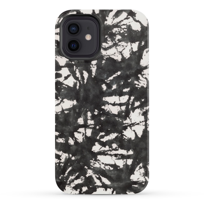iPhone 12 mini StrongFit Black Watercolor Stamp by Hanny Agustine