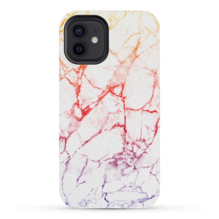 iPhone 12 mini StrongFit Colour gradient marble texture by Oana 