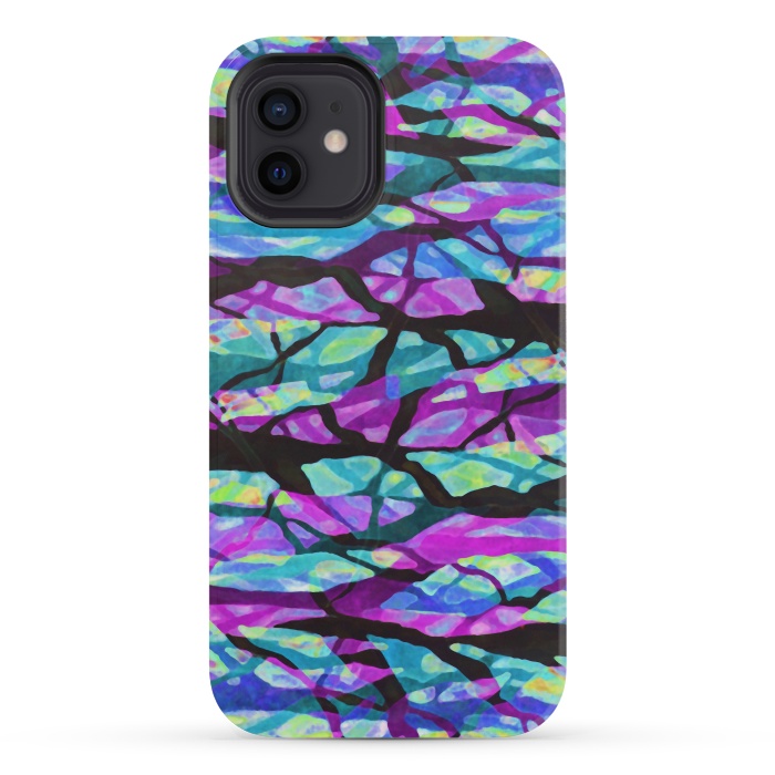 iPhone 12 mini StrongFit Abstract Trees Digital Art G551 by Medusa GraphicArt