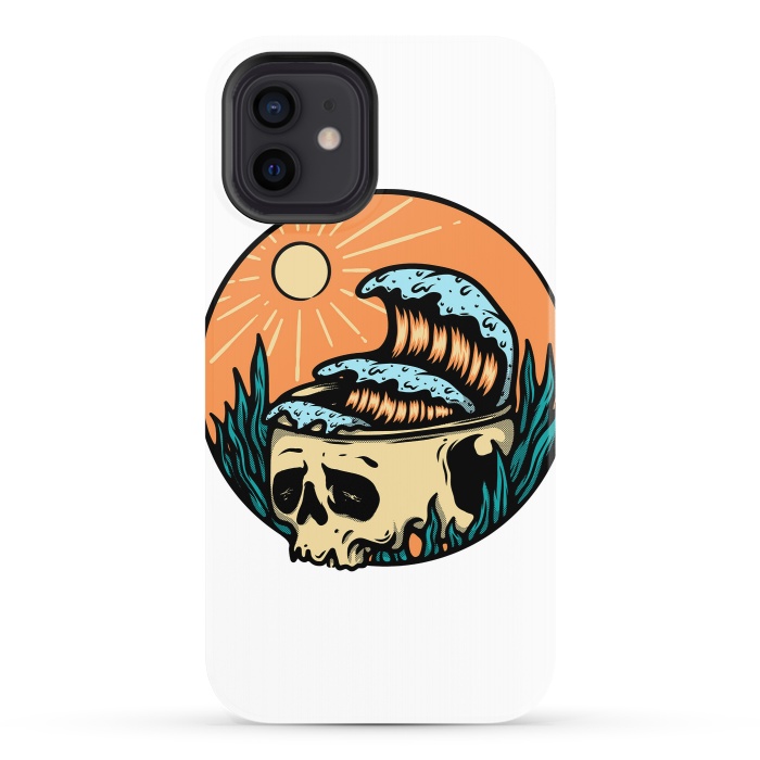 iPhone 12 StrongFit Skull & Wave by Afif Quilimo