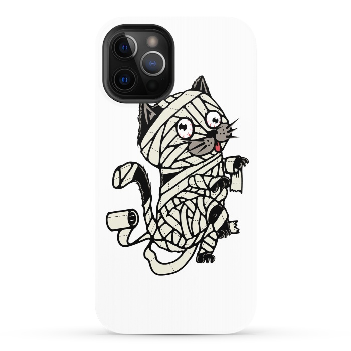 iPhone 12 Pro StrongFit Mummy Cat by Afif Quilimo