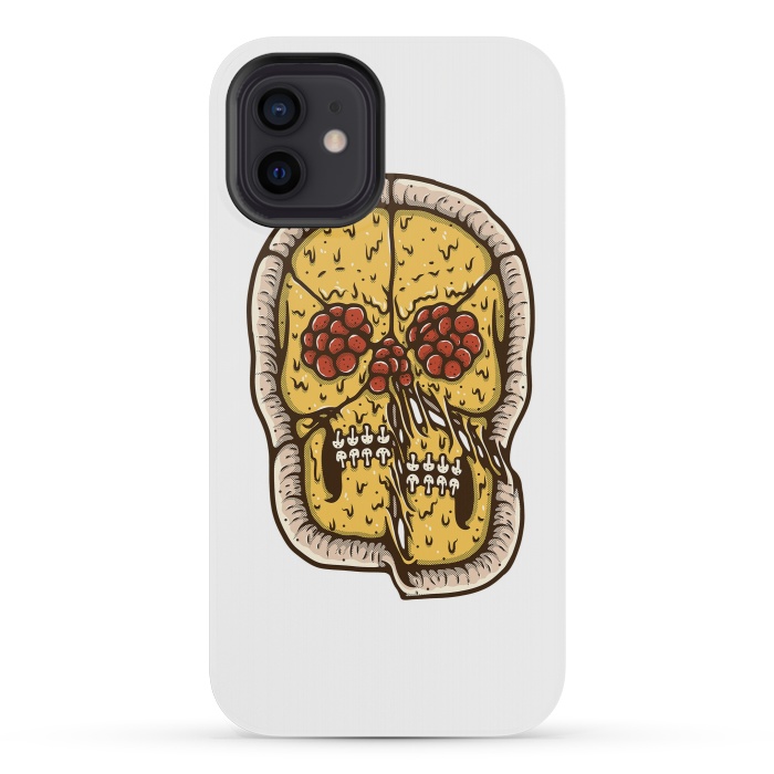 iPhone 12 mini StrongFit pizza Skull by Afif Quilimo