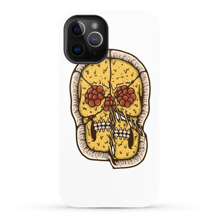 iPhone 12 Pro StrongFit pizza Skull by Afif Quilimo