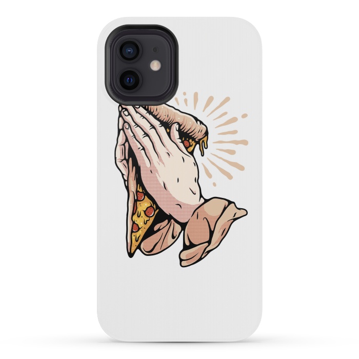 iPhone 12 mini StrongFit Pray for Pizza by Afif Quilimo