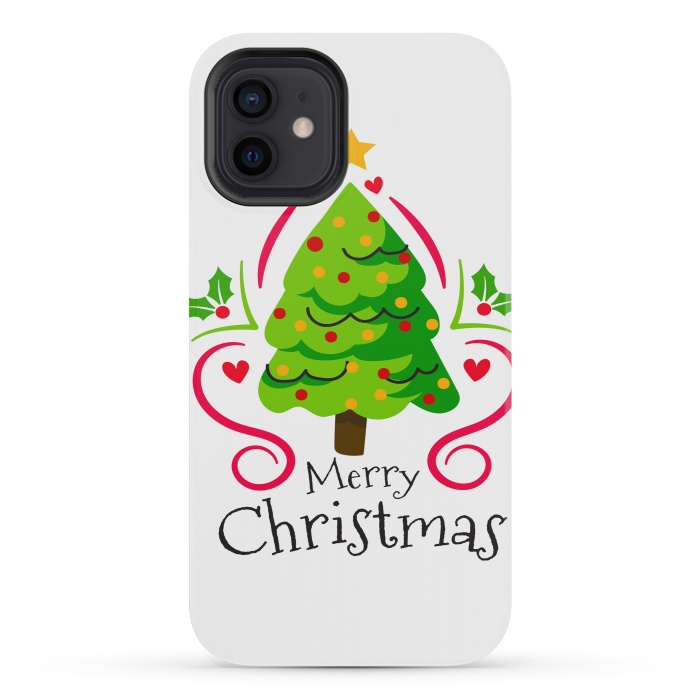 iPhone 12 mini StrongFit merry xmas tree by haroulita