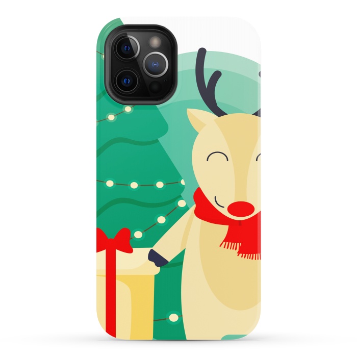 iPhone 12 Pro StrongFit happy reindeer by haroulita