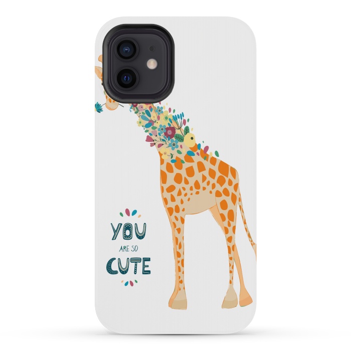 iPhone 12 mini StrongFit cute giraffe by haroulita