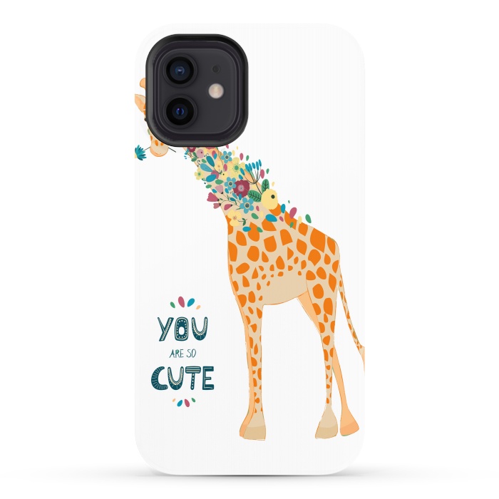 iPhone 12 StrongFit cute giraffe by haroulita