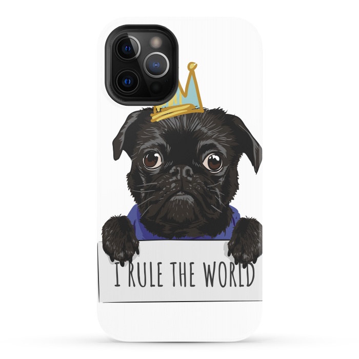 iPhone 12 Pro StrongFit pug by haroulita