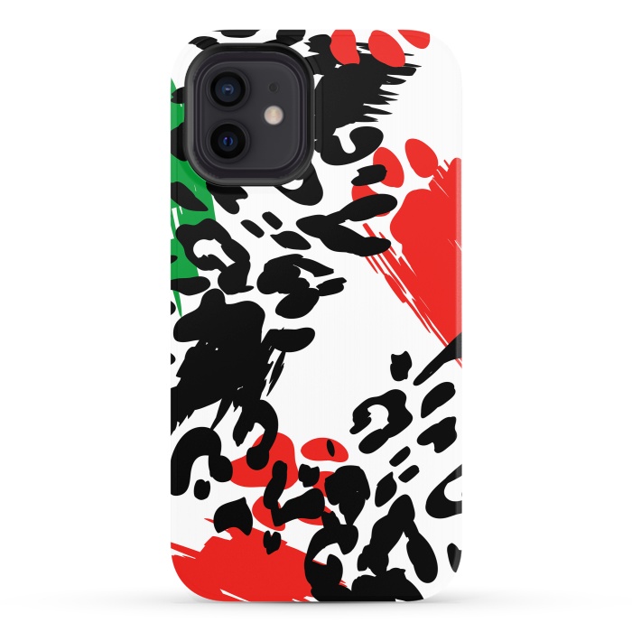 iPhone 12 StrongFit colorful anima print by haroulita
