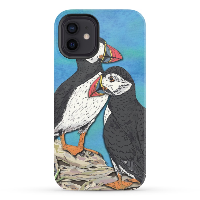 iPhone 12 StrongFit Puffin Perfection by Lotti Brown