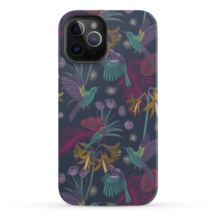iPhone 12 Pro StrongFit Purple Sunbird by Tishya Oedit
