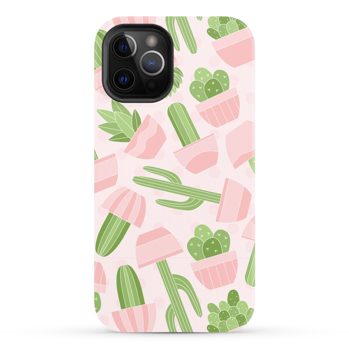 iPhone 12 Pro StrongFit funny cactus print by MALLIKA