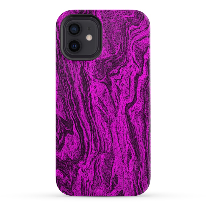 iPhone 12 StrongFit Purple designer marble textured design by Josie