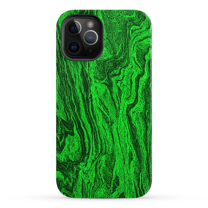 iPhone 12 Pro StrongFit Green marble textured design by Josie