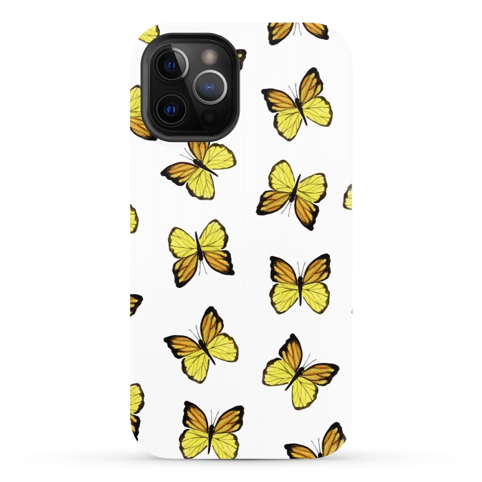 iPhone 12 Pro StrongFit Yellow butterflies by Julia Badeeva