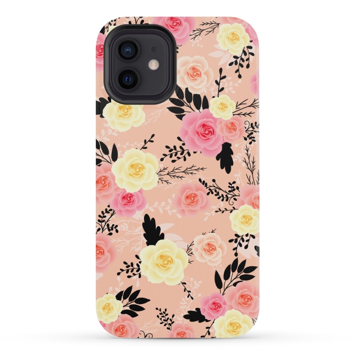 iPhone 12 mini StrongFit Roses pattern by Jms