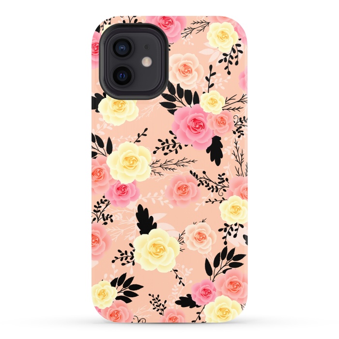 iPhone 12 StrongFit Roses pattern by Jms