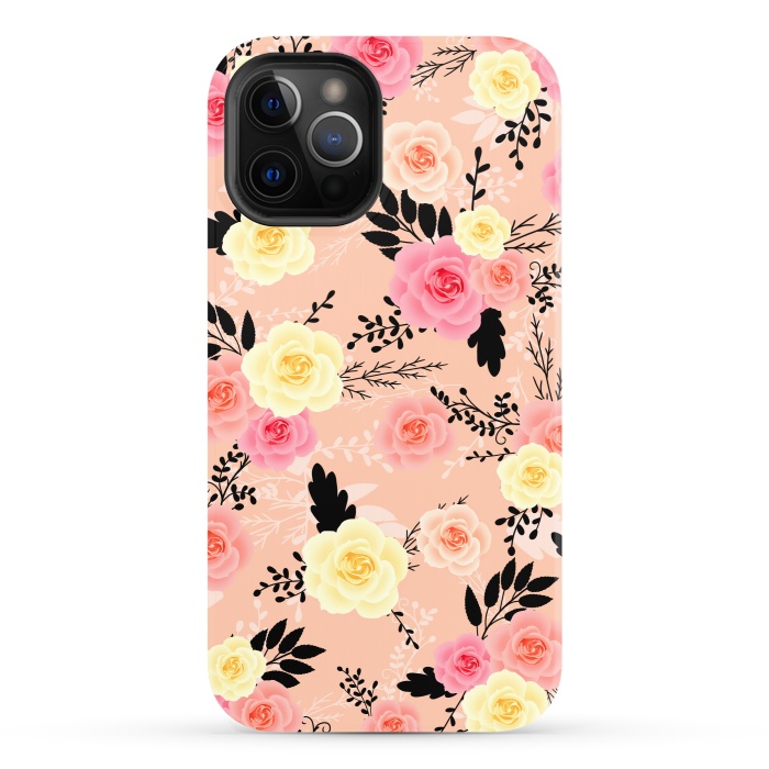 iPhone 12 Pro StrongFit Roses pattern by Jms