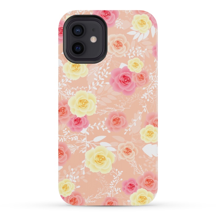 iPhone 12 mini StrongFit Roses art by Jms