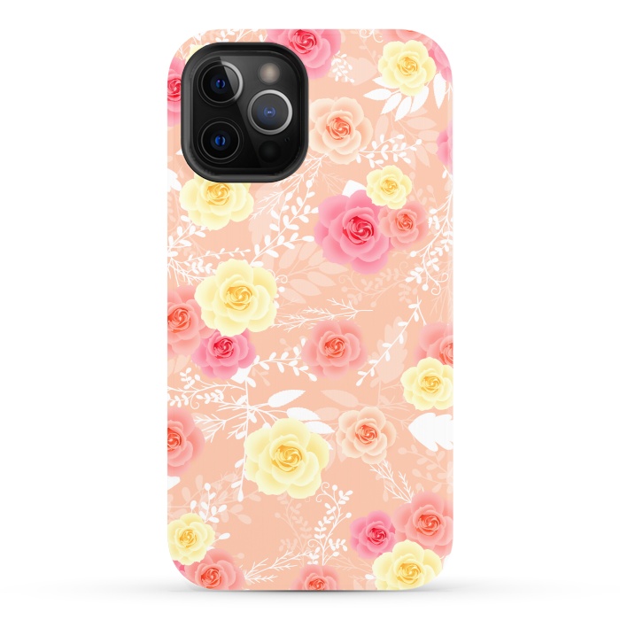 iPhone 12 Pro StrongFit Roses art by Jms