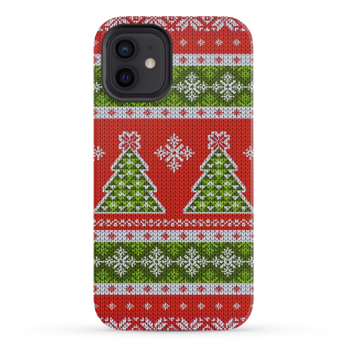 iPhone 12 mini StrongFit Ugly christmas sweater pattern  by Winston