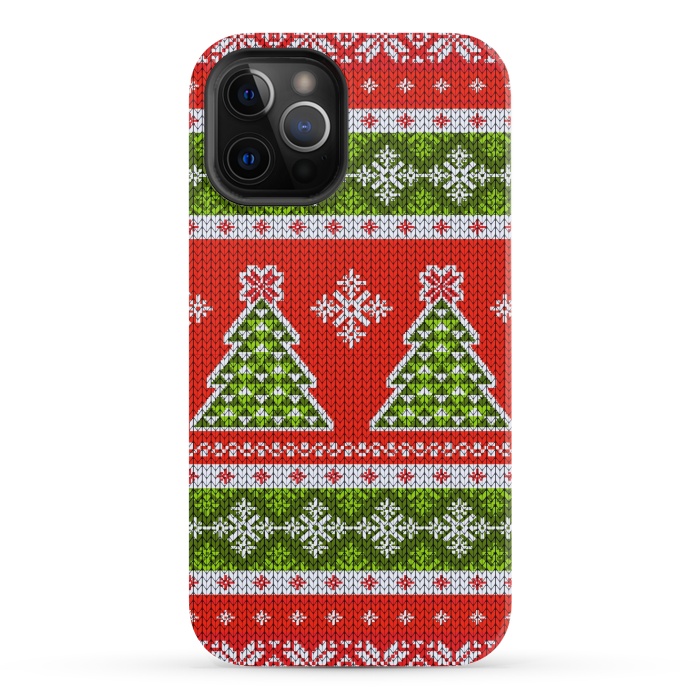 iPhone 12 Pro StrongFit Ugly christmas sweater pattern  by Winston