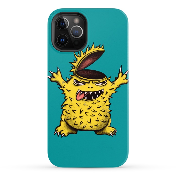 iPhone 12 Pro StrongFit Crazy Brainless Chicken Monster Character by Boriana Giormova