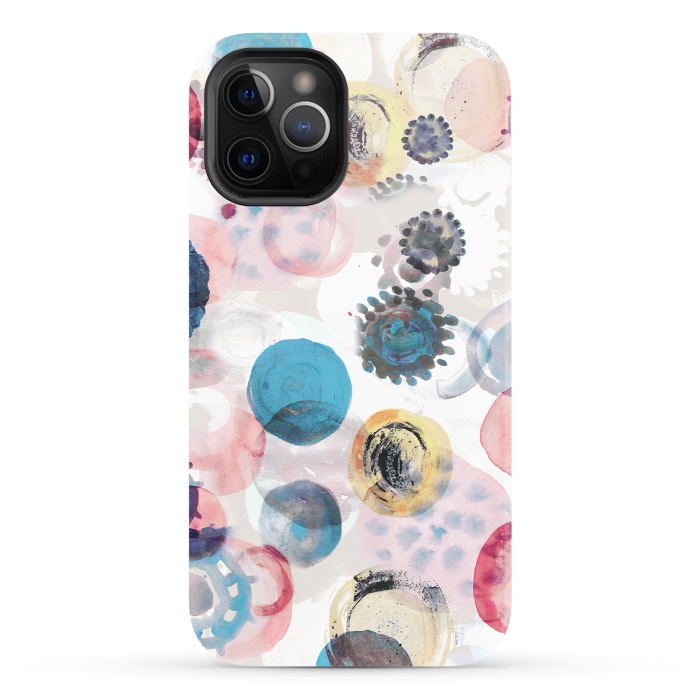 iPhone 12 Pro StrongFit Colorful painted spots by Oana 